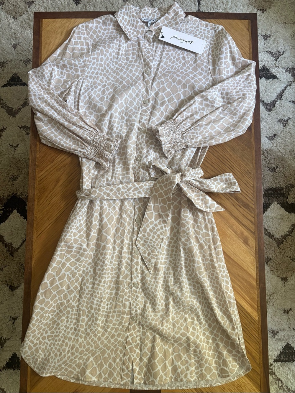 Foxcroft Abby Giraffe 3/4 Sleeve Dress - Picture 2 of 5
